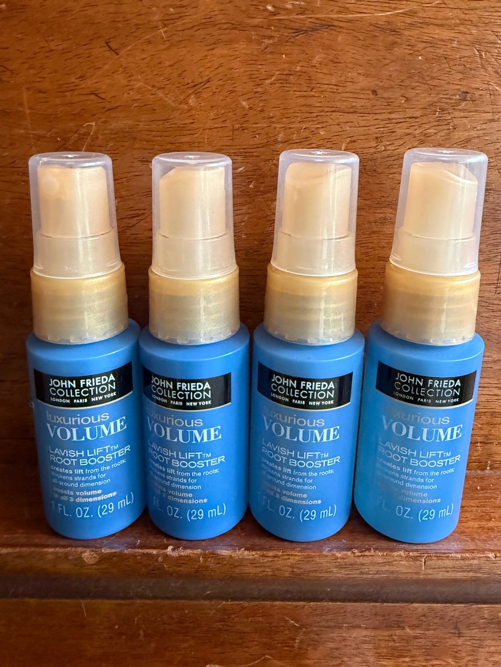 4 bottles John Frieda Luxurious Volume Lavish Lift Root Booster - Travel size